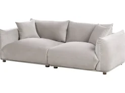 Sofa 3 personers LUVOS Velour Brungrå