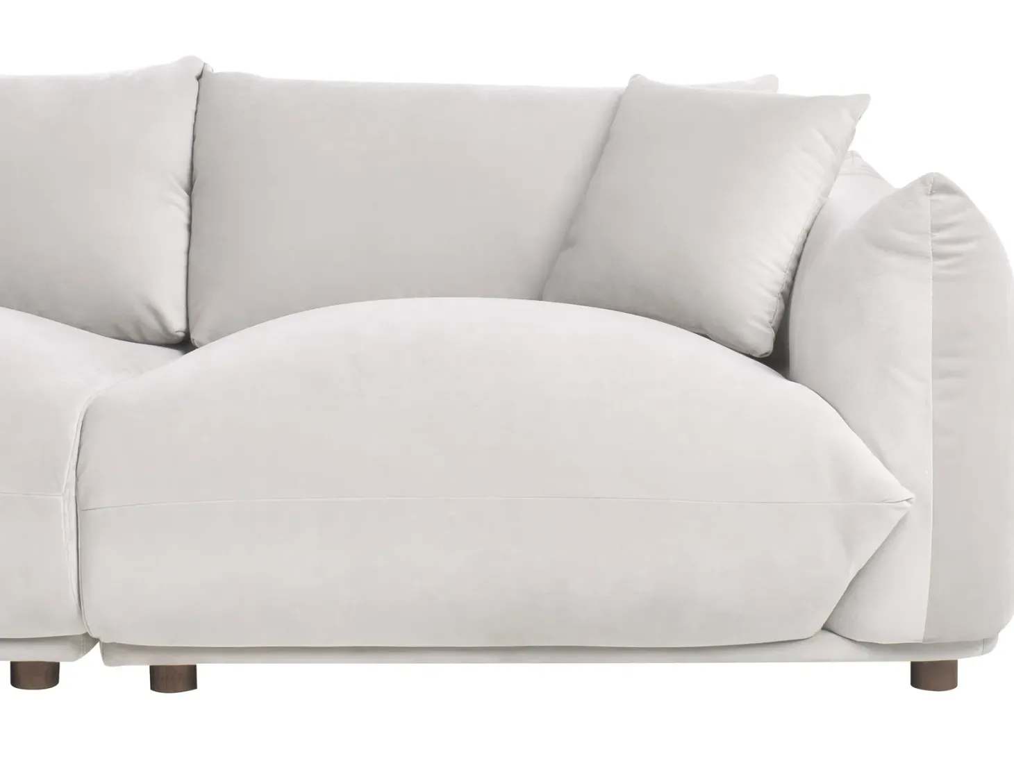 Sofa 3 personers LUVOS Velour Brungrå