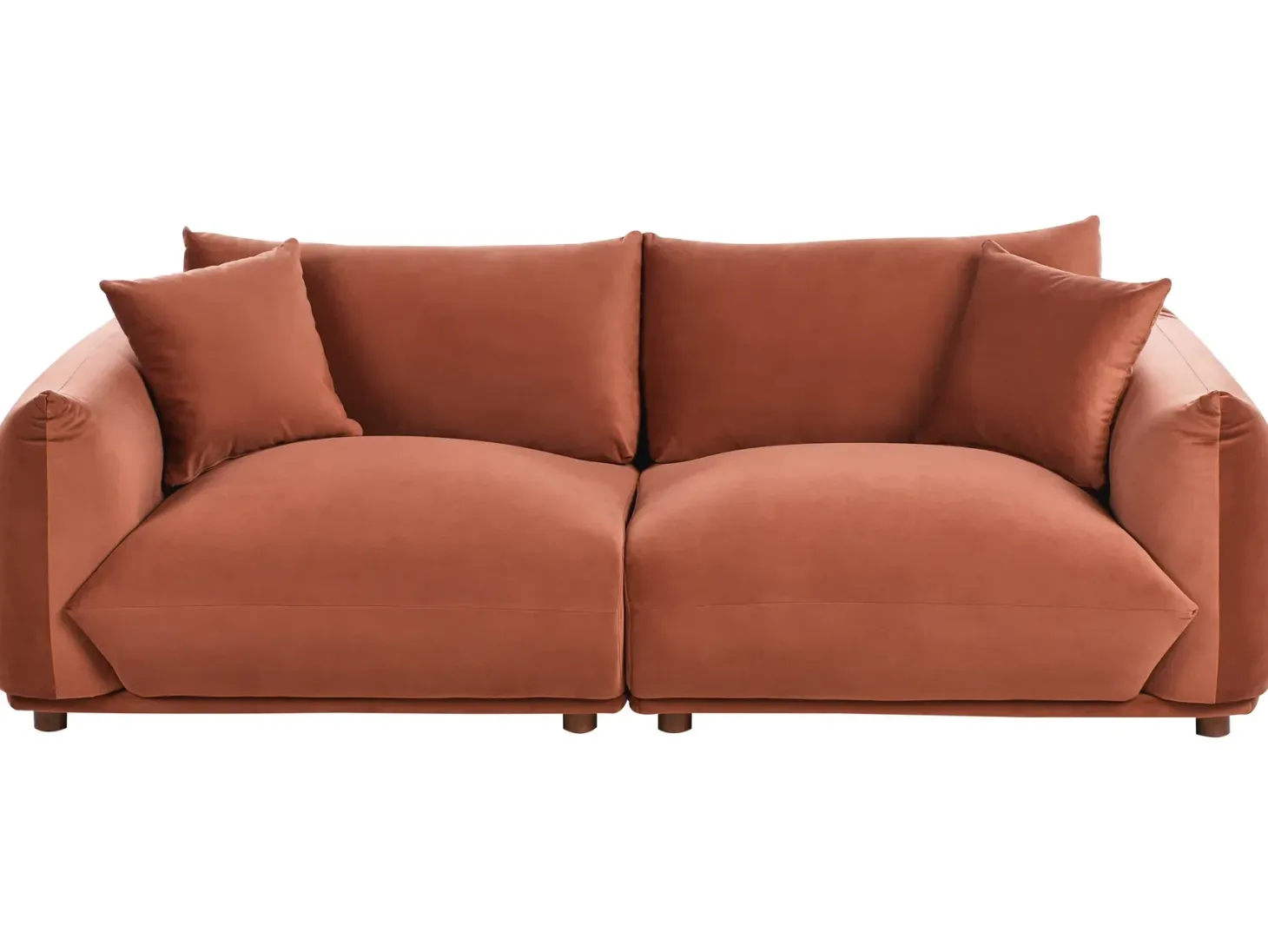 Sofa 3 personers LUVOS Velour Guldbrun