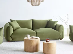 Sofa 3 personers LUVOS Velour Grøn