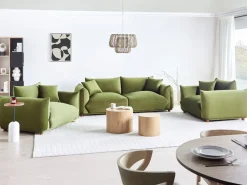 Sofa 3 personers LUVOS Velour Grøn