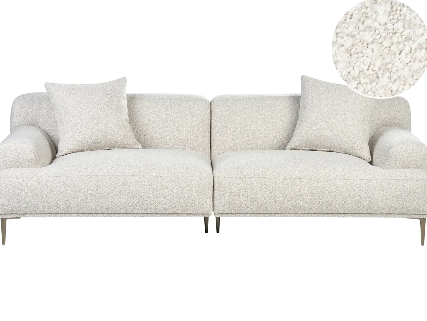 Sofa 3 personers MATILA Boucle Cremehvid