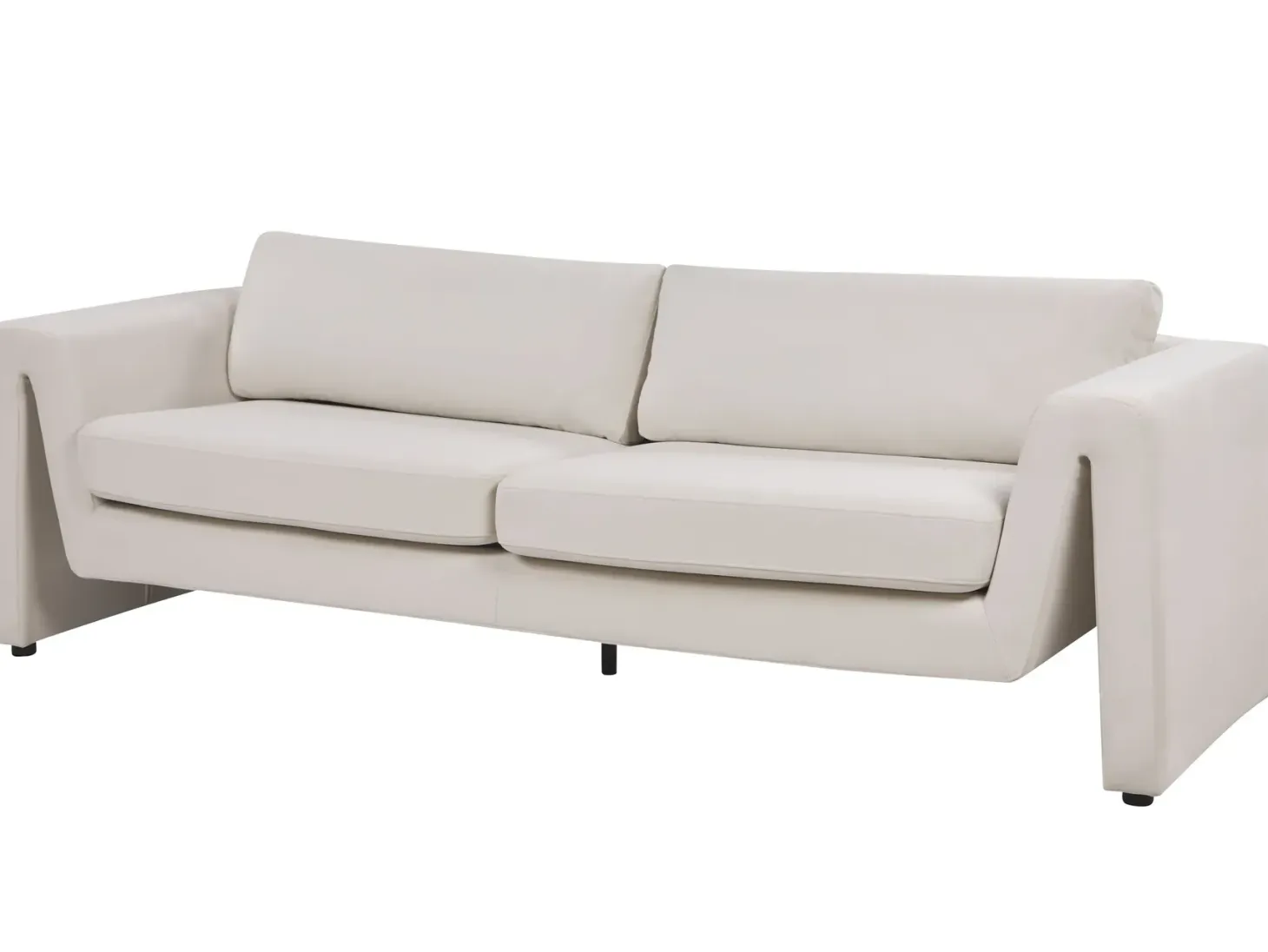 Sofa 3 personers MAUNU Velour Lys Beige
