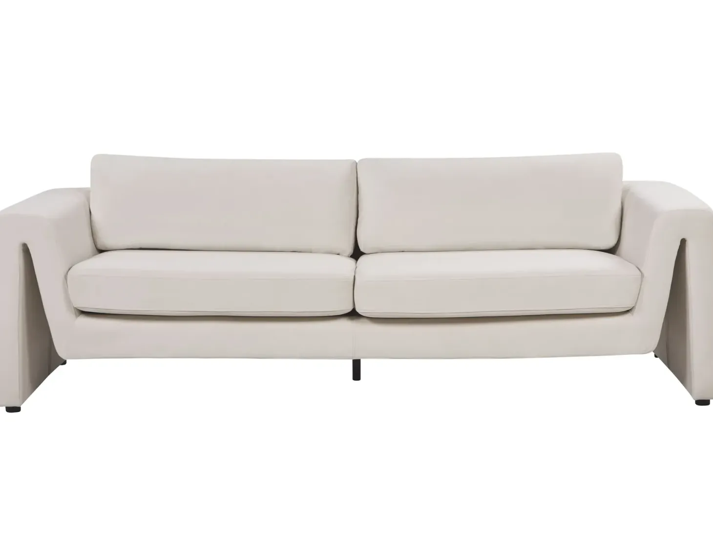 Sofa 3 personers MAUNU Velour Lys Beige