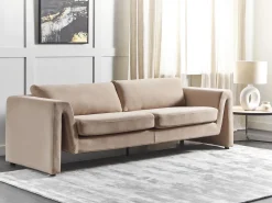 Sofa 3 personers MAUNU Velour Sand Beige