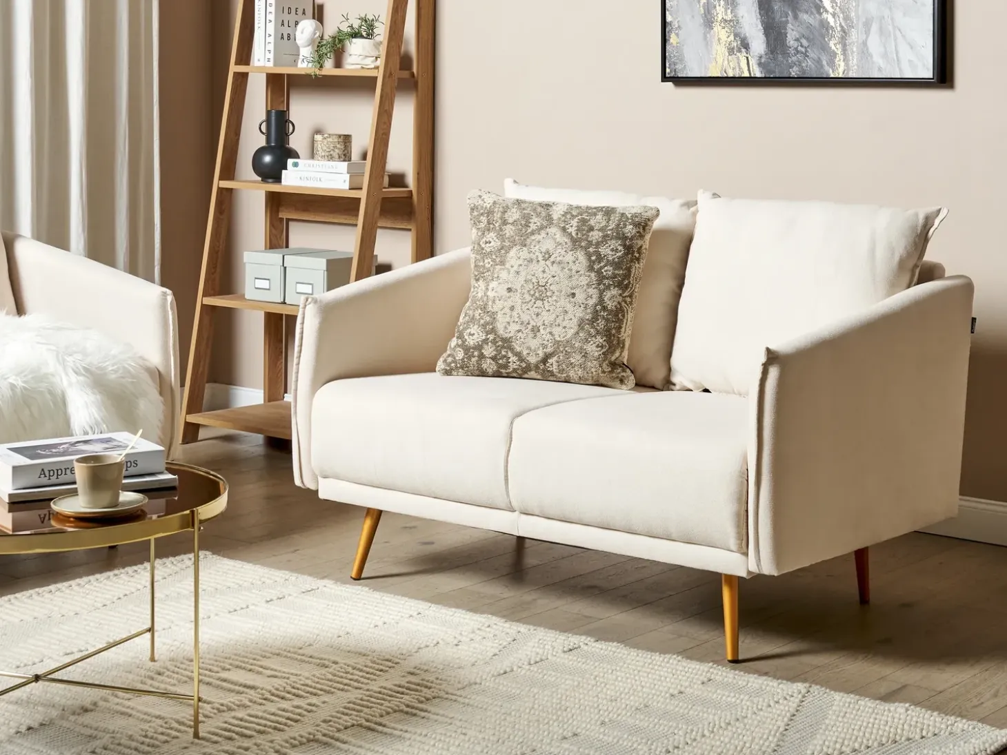 Sofa 2 personers MAURA Lys Beige