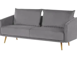 Sofa 3 personers MAURA Velour Grå