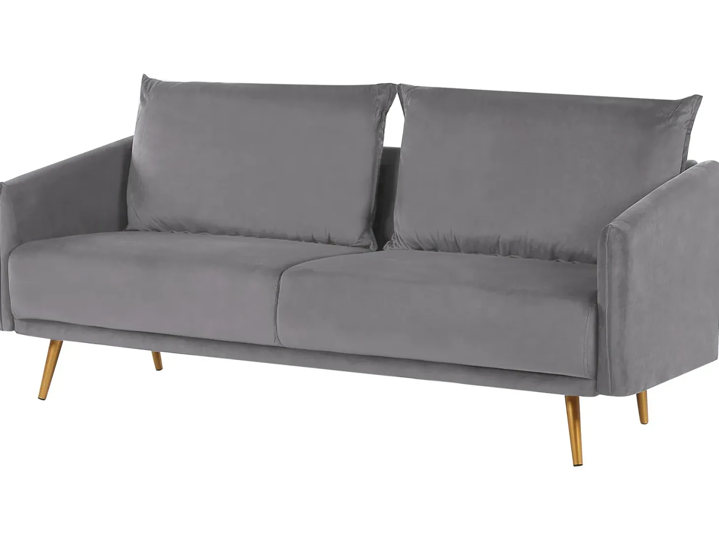 Sofa 3 personers MAURA Velour Grå