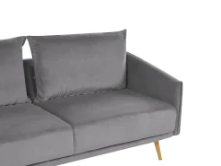 Sofa 3 personers MAURA Velour Grå