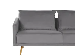 Sofa 3 personers MAURA Velour Grå