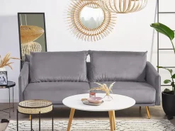 Sofa 3 personers MAURA Velour Grå