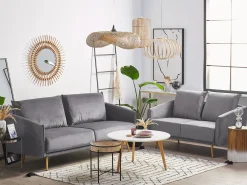 Sofa 3 personers MAURA Velour Grå