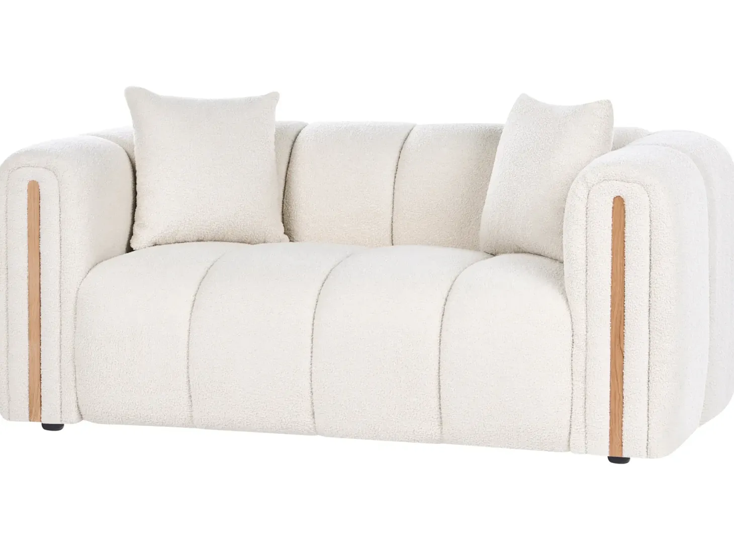 Sofa 2 personers MORSIL Boucle Cremehvid