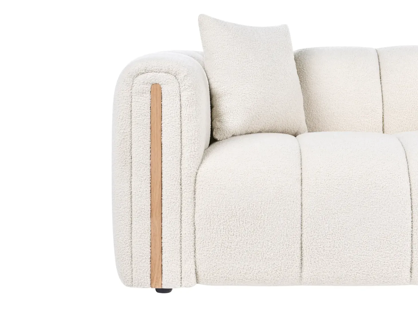 Sofa 2 personers MORSIL Boucle Cremehvid