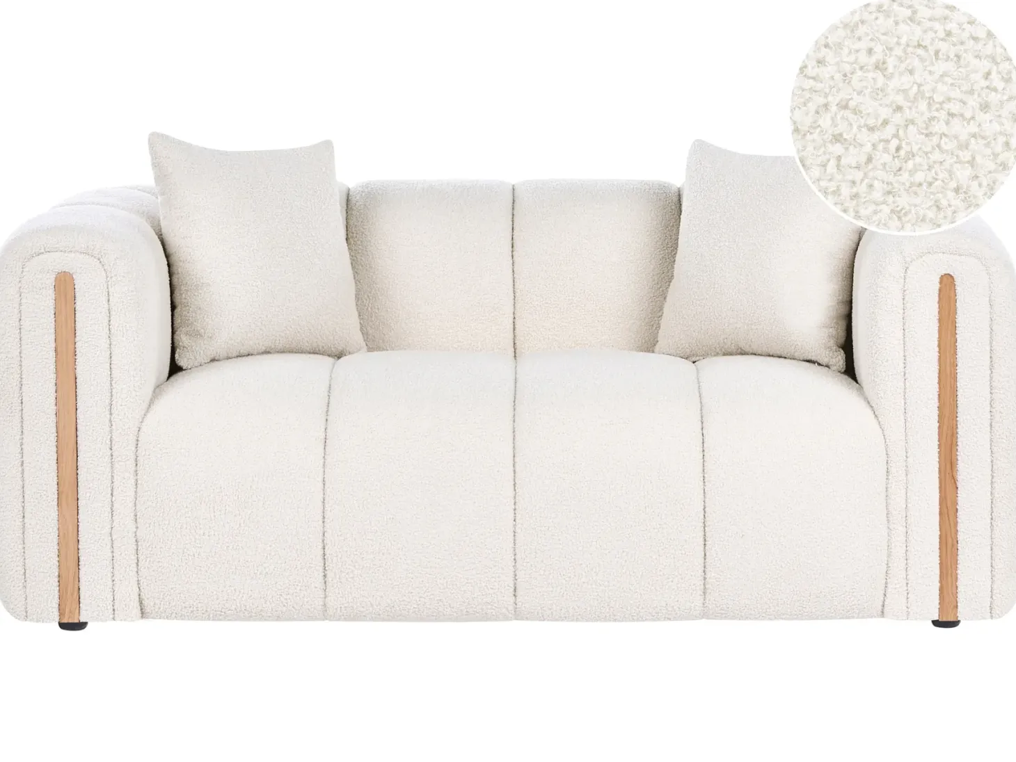 Sofa 2 personers MORSIL Boucle Cremehvid