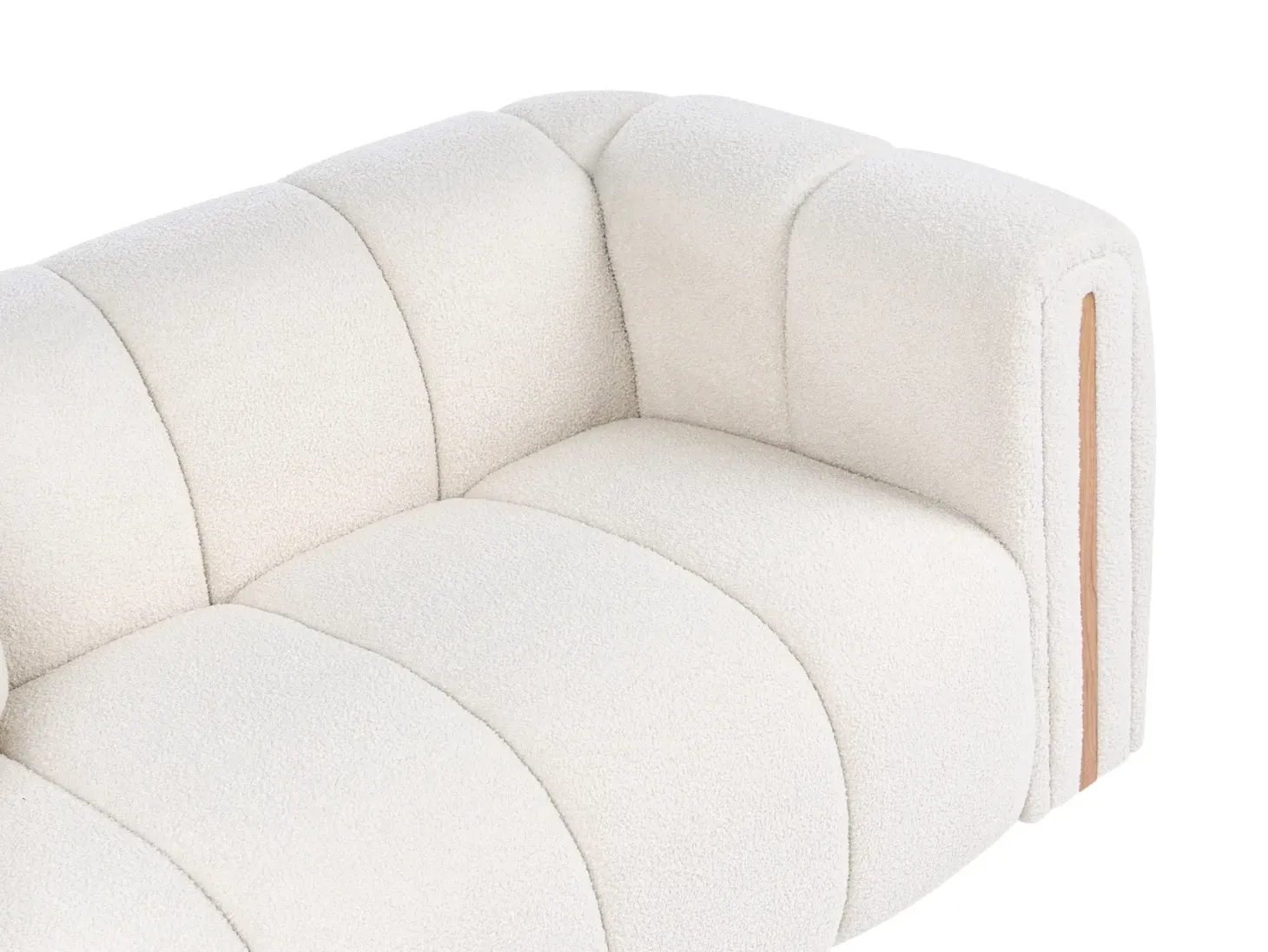 Sofa 2 personers MORSIL Boucle Cremehvid