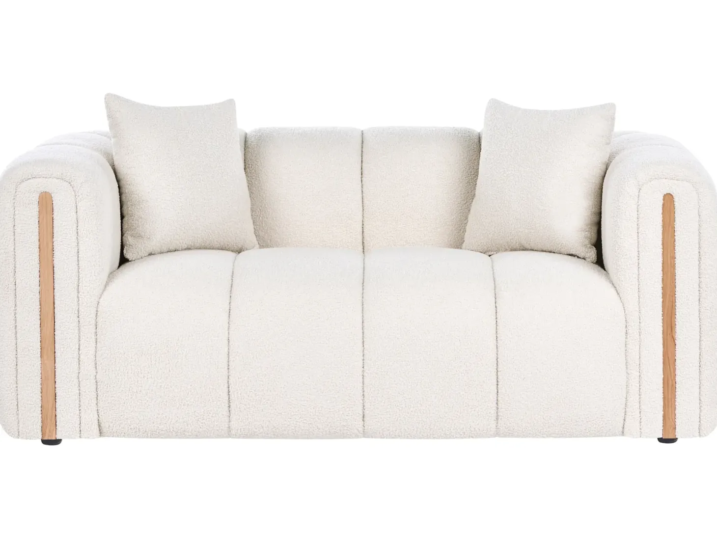 Sofa 2 personers MORSIL Boucle Cremehvid