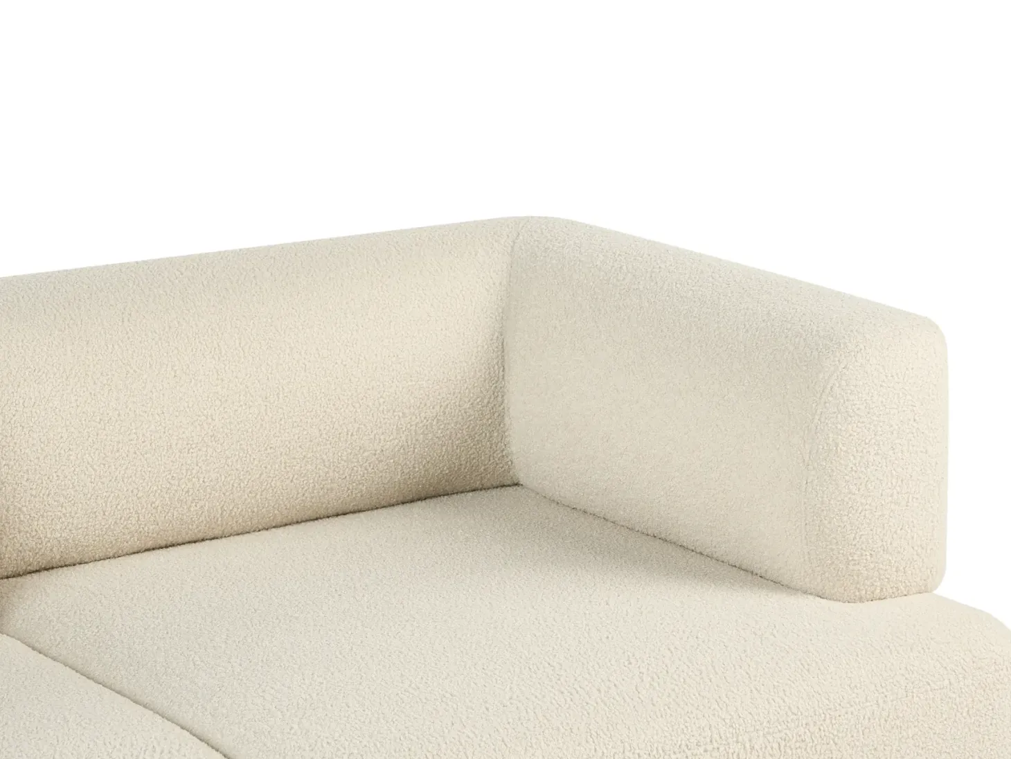 Sofa 2 personers MOVIK Boucle Cremehvid