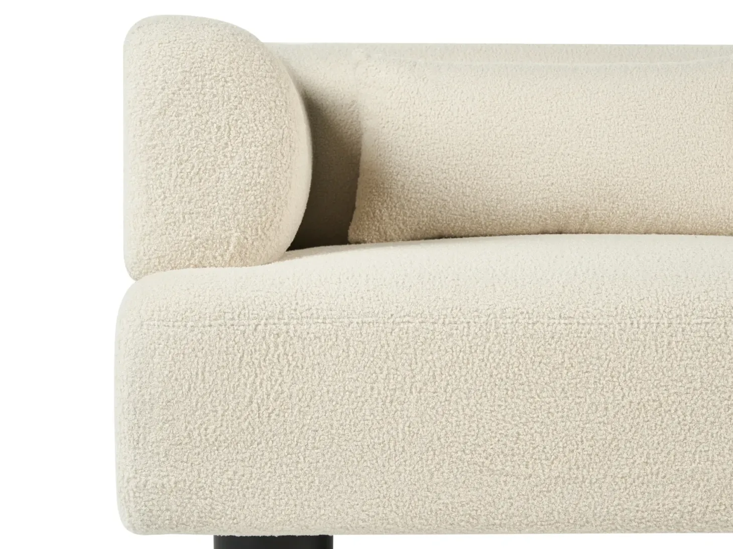 Sofa 2 personers MOVIK Boucle Cremehvid