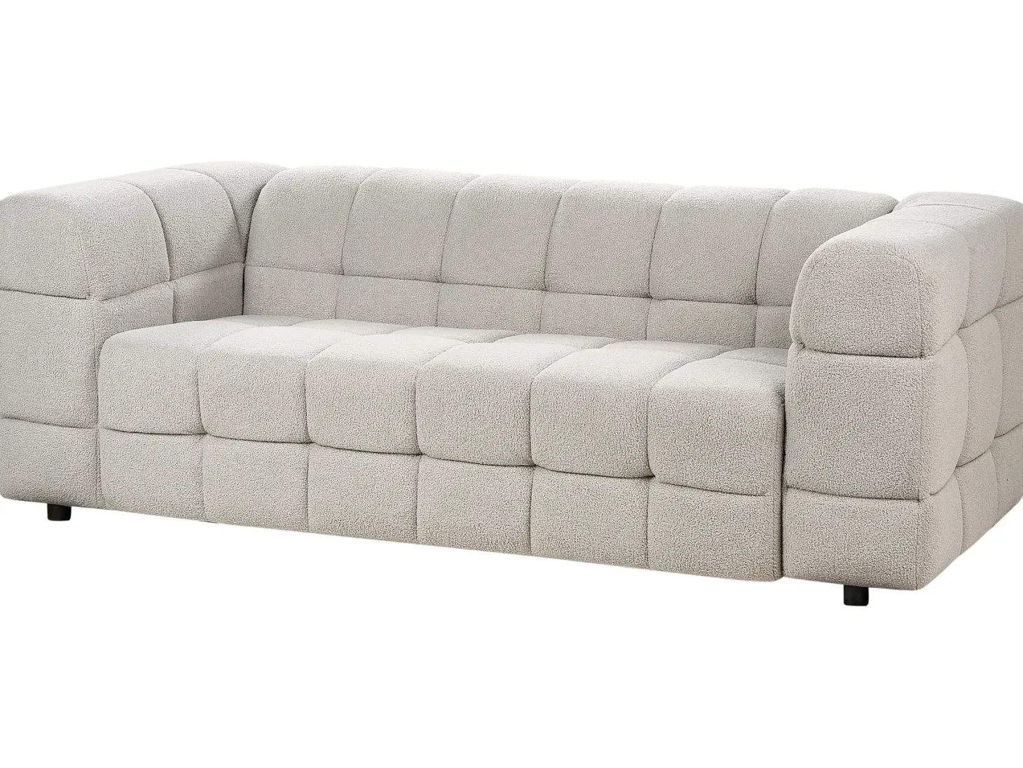 Sofa 3 personers MULLOLA Boucle Grå