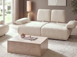 Sofa 2 personers NACKA Boucle Cremehvid