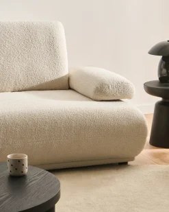 Sofa 2 personers NACKA Boucle Cremehvid