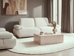 Sofa 3 personers NACKA Boucle Cremehvid