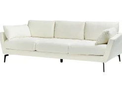 Sofa 4 personers NENOLA Boucle Cremehvid
