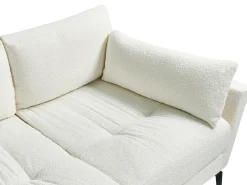 Sofa 4 personers NENOLA Boucle Cremehvid