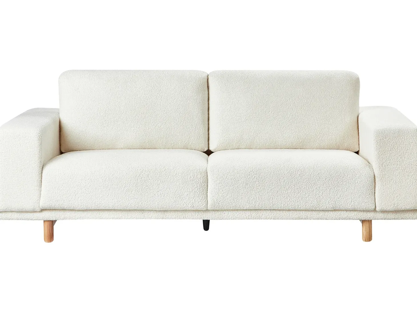 Sofa 3 personers NIVALA Boucle Cremehvid