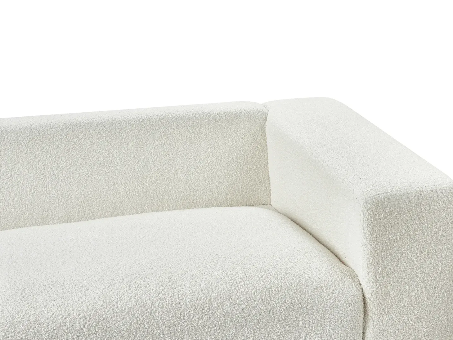 Sofa 3 personers NIVALA Boucle Cremehvid