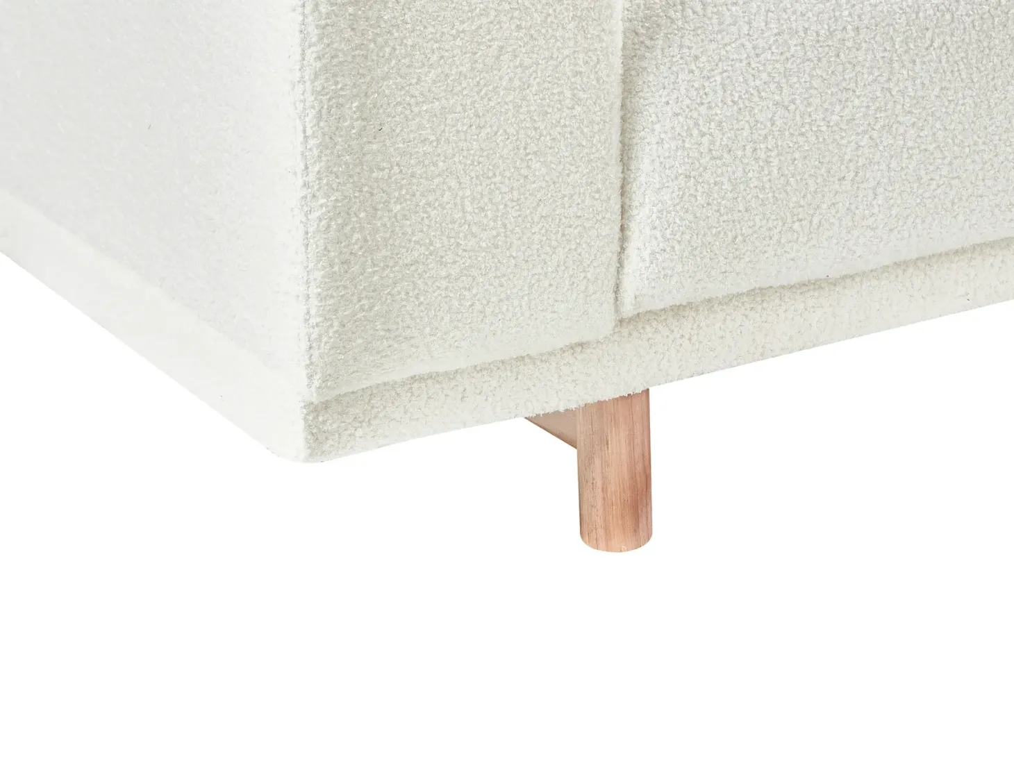 Sofa 3 personers NIVALA Boucle Cremehvid