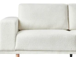 Sofa 3 personers NIVALA Boucle Cremehvid