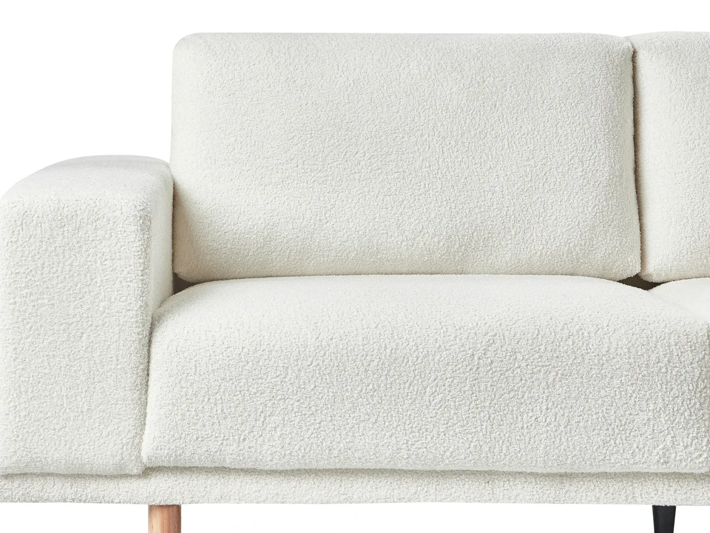 Sofa 3 personers NIVALA Boucle Cremehvid