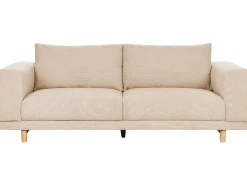 Sofa 3 personers NIVALA Fløjl Beige