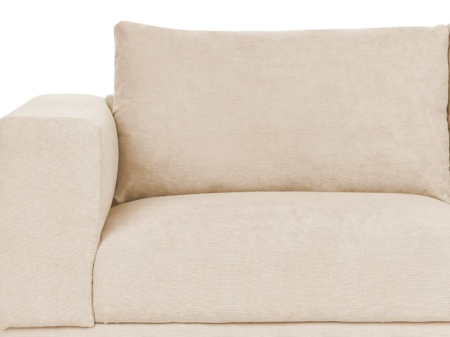 Sofa 3 personers NIVALA Fløjl Beige