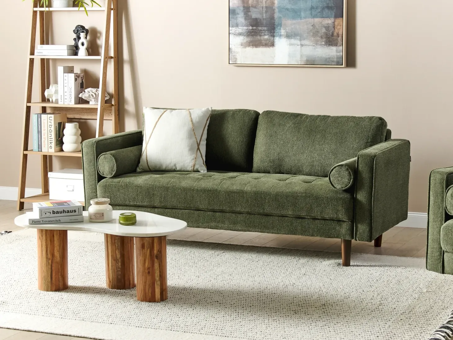 Sofa 3 personers NURMO Mørkegrøn