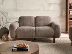 Sofa 2 personers ODNES Boucle Brungrå