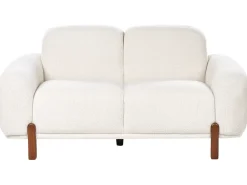 Sofa 2 personers ODNES Boucle Hvid