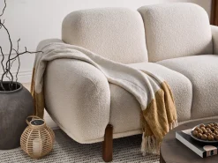 Sofa 2 personers ODNES Boucle Hvid