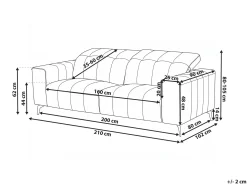 Sofa 3 personers OMMEL Brungrå