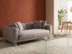 Sofa 3 personers PORI Brungrå