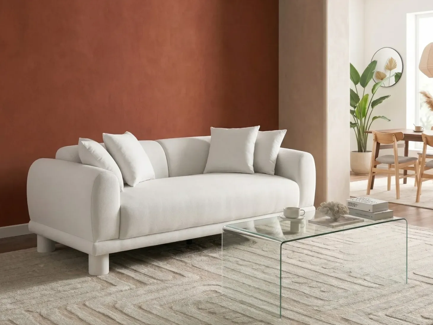 Sofa 3 personers PORI Cremehvid