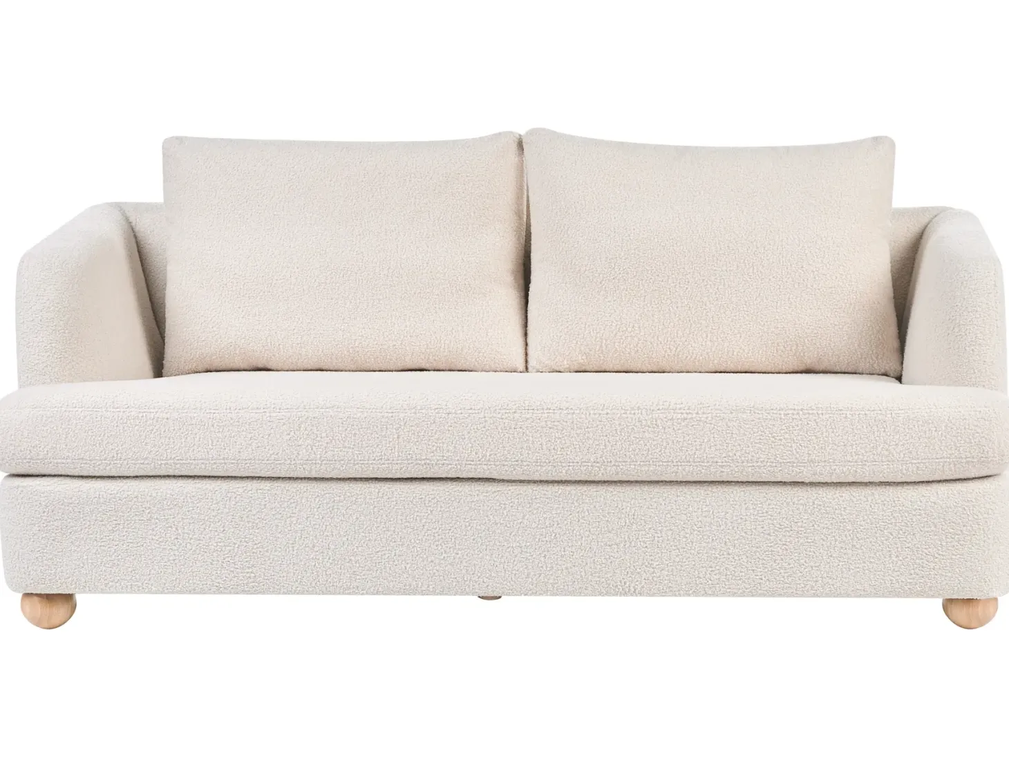 Sofa 3 personers RATTVIK Boucle Cremehvid