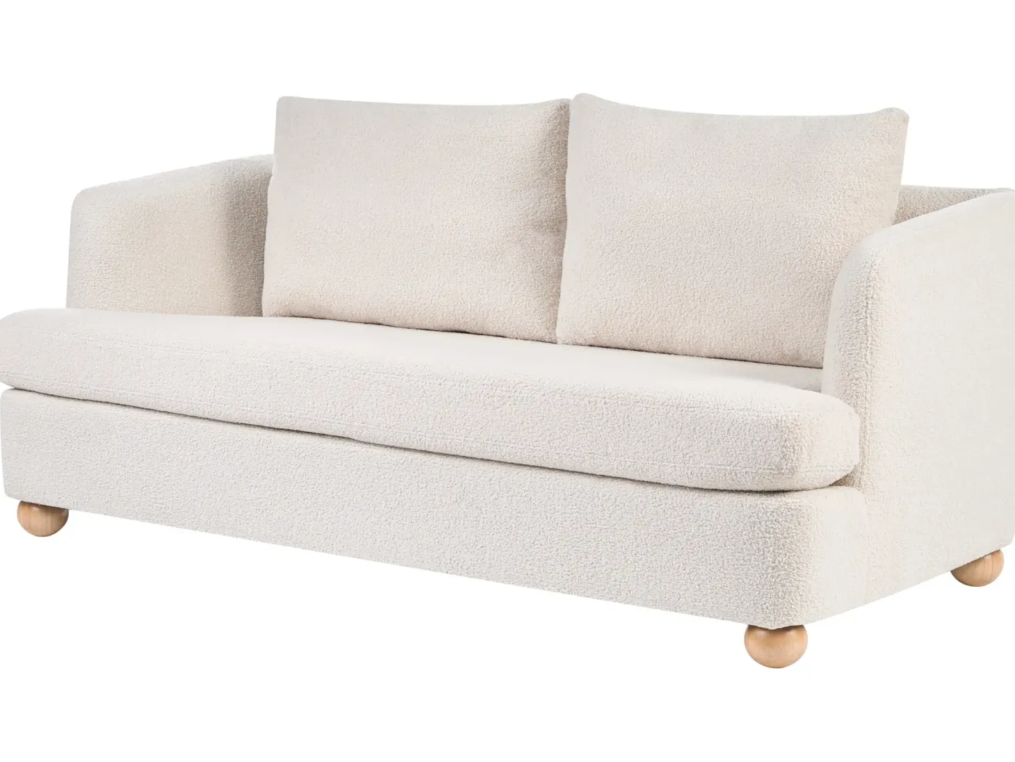 Sofa 3 personers RATTVIK Boucle Cremehvid