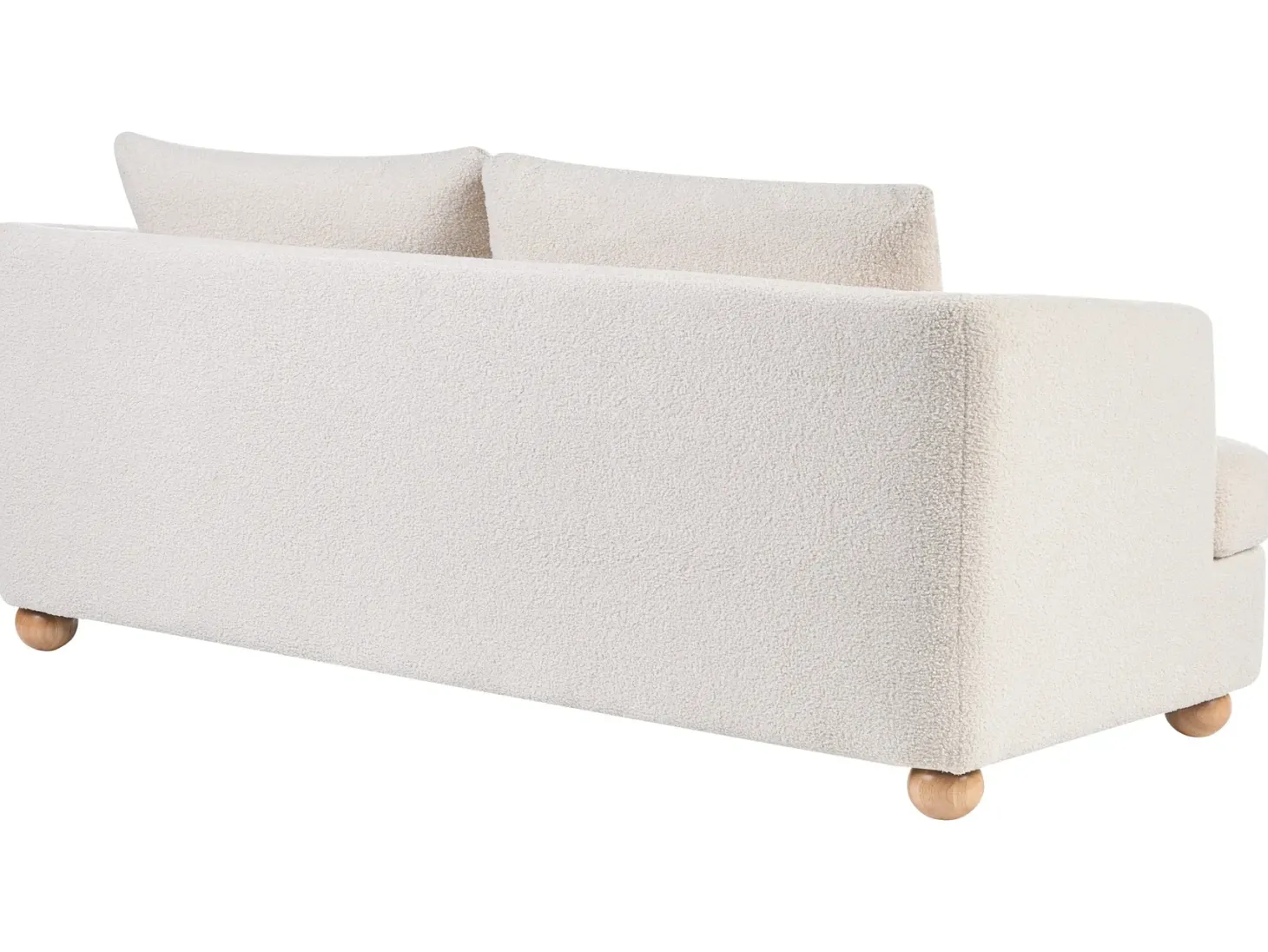 Sofa 3 personers RATTVIK Boucle Cremehvid