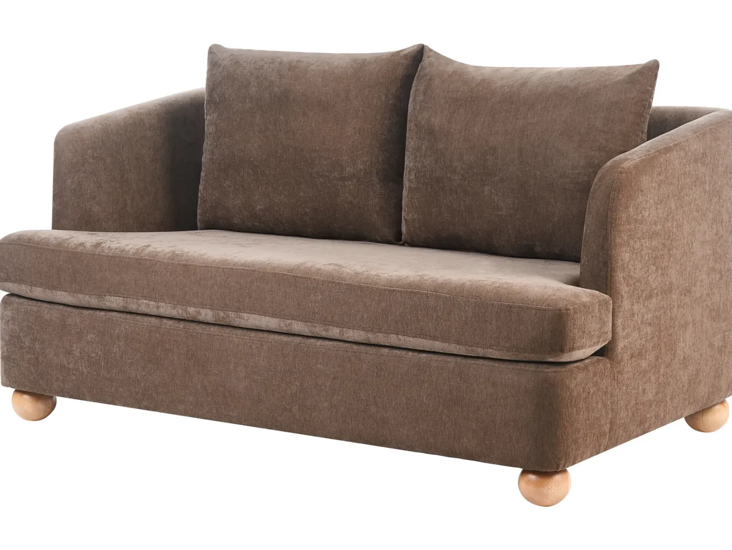 Sofa 2 personers RATTVIK Chenille Brun