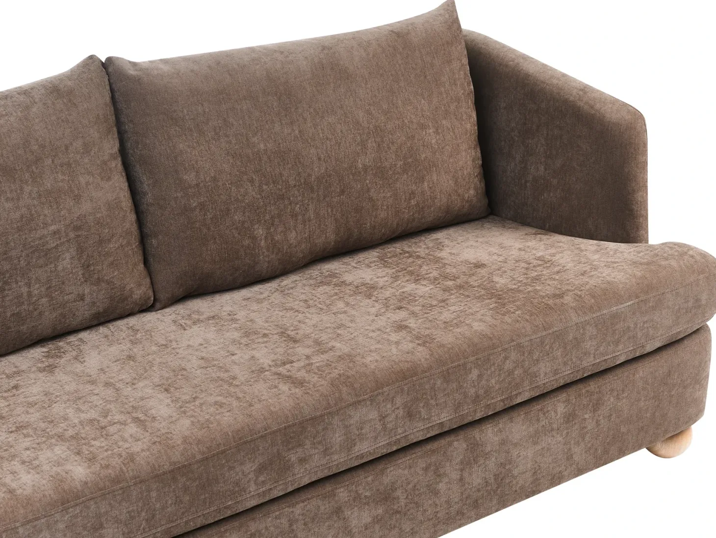 Sofa 2 personers RATTVIK Chenille Brun
