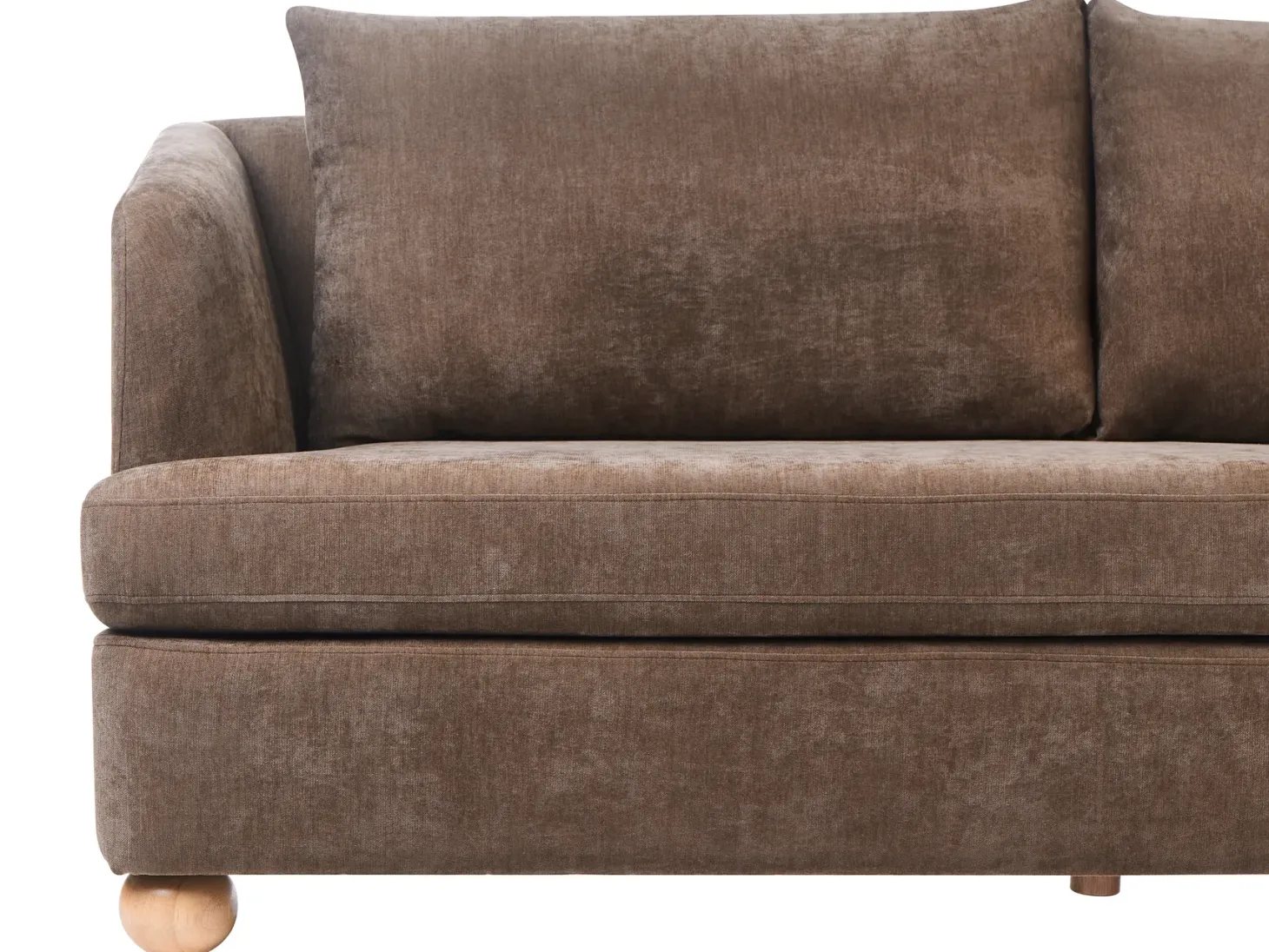 Sofa 2 personers RATTVIK Chenille Brun