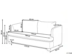 Sofa 3 personers RATTVIK Chenille Brun